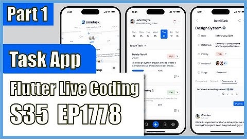 [Flutter] Flutter Live Coding EP1778 (Task Management App Part 1)