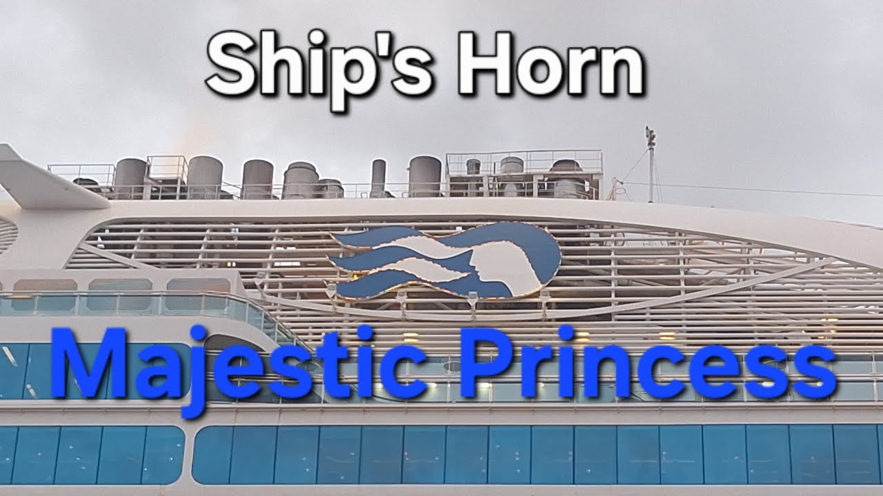Majestic Princess "Love Boat" Horn Sounding in Liverpool