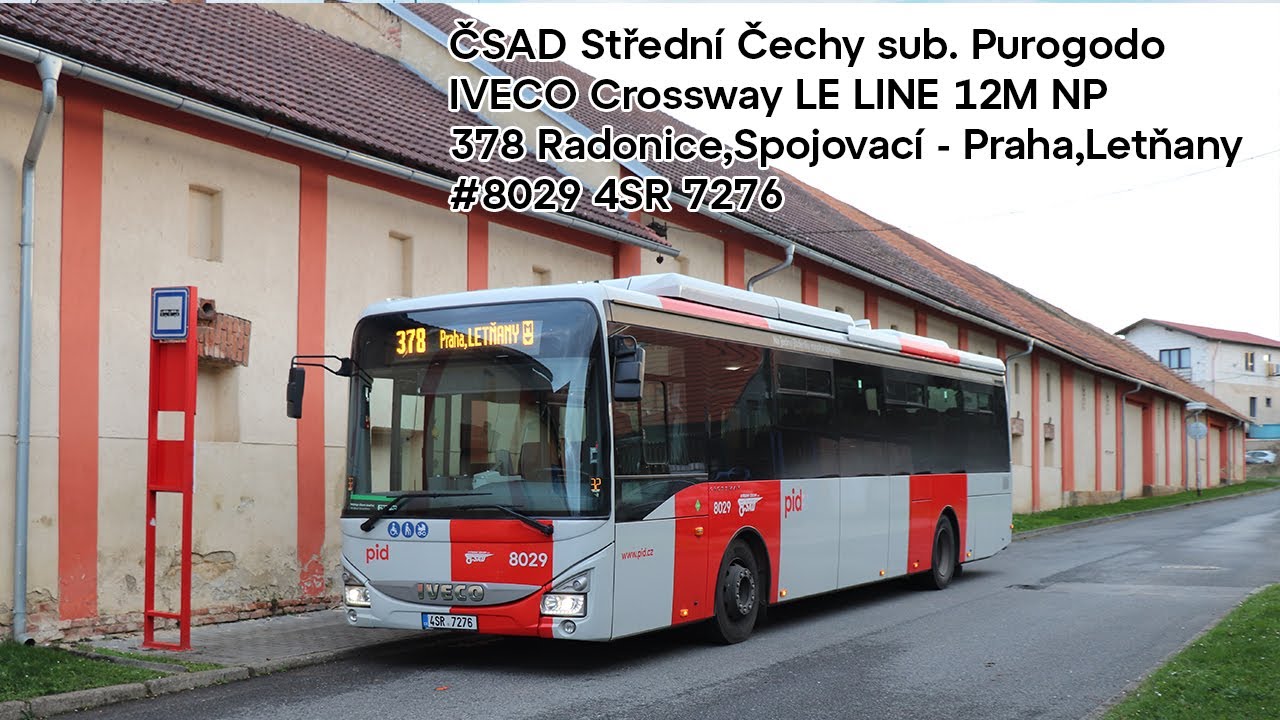 IVECO Crossway LE LINE 12M NP #8029 │ 378 (Radonice,Spojovací - Praha,Letňany)