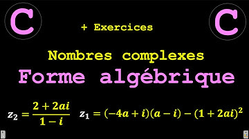 COMPLEX NUMBERS: How to determine the algebraic form of a complex number