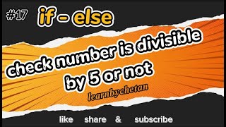 how to check number is divisible by 5 or not | c python java logical programming | @helloworld_institute