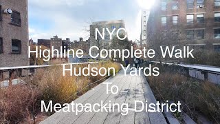 🚶‍♂️ NYC High Line Full Walk | 34th St to Gansevoort St | Real-Time Walking Tour | Raw Sound