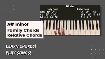 A sharp (A# m) minor Family Chords & Relative Chords | Improve your Chords playing skills