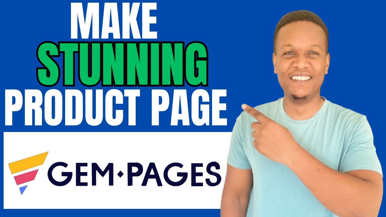 How To Create A Product Page With Gempages ON SHOPIFY - YouTube