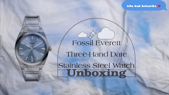 Steel - FS5821 Stainless Everett Men\'s (Unboxing) @UnboxWatches YouTube Watch Fossil