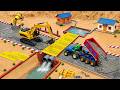 DIY Mini Tractor and Crane Build a Road with a Drainage System | Science Project