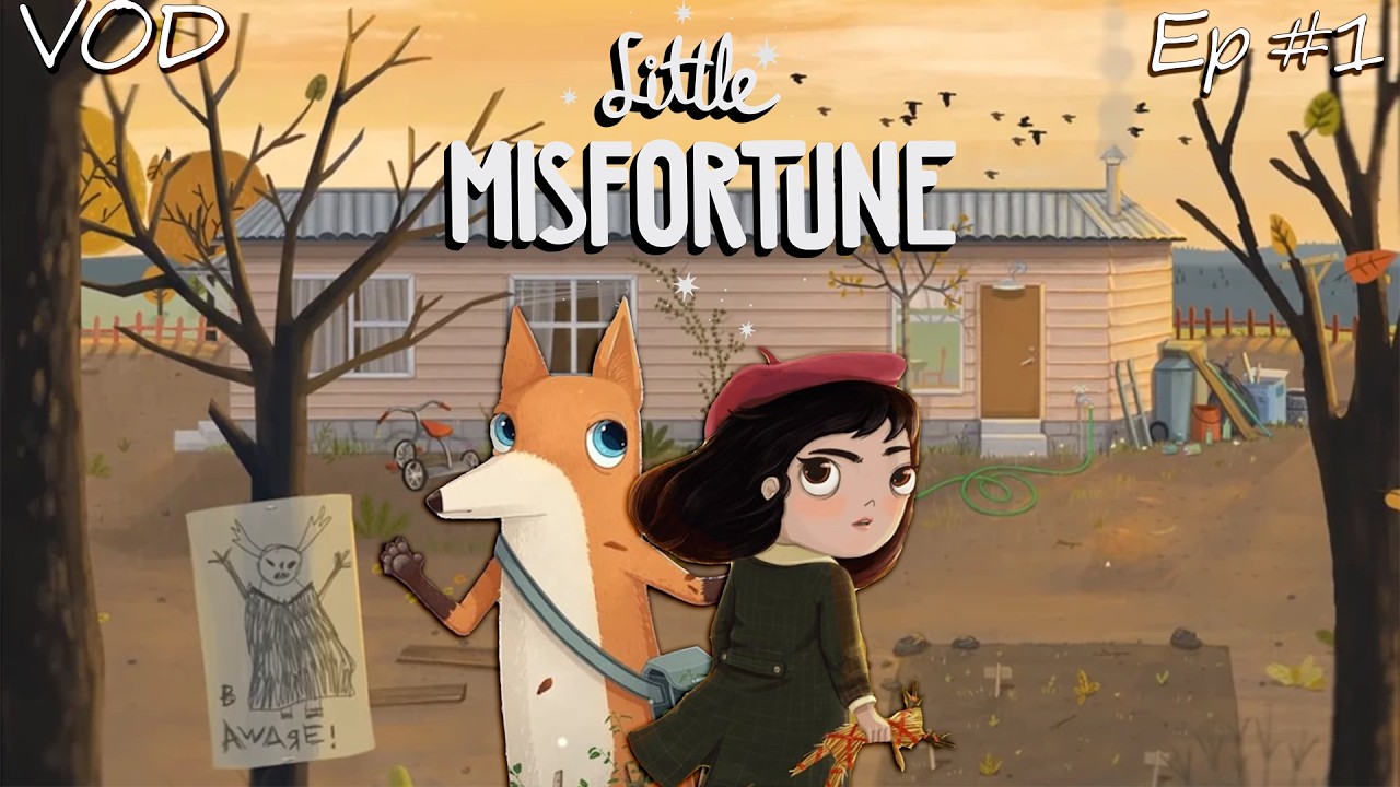 Funny Dark Horror Game | Little Misfortune Full Twitch VOD - Part 1