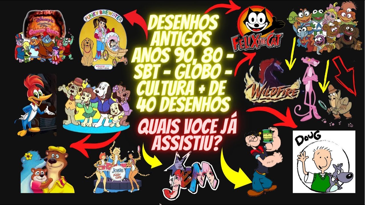 DESENHOS DOS ANOS 90, 80, 70 - 40 DESENHOS ANTIGOS QUE MARCARAM ÉPOCA ...