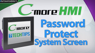 C-more HMI  Password Protect System Screen from AutomationDirect