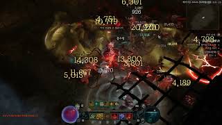 Diablo4 blood necro 100랩 피의쇄도 제압피해 2000%를 넘겨보았다???