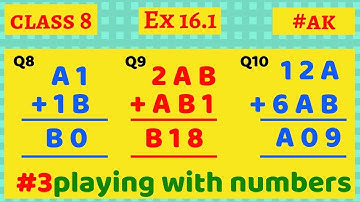 #3 class 8 ex 16.1 Q8,9,10 by akstudy 1024