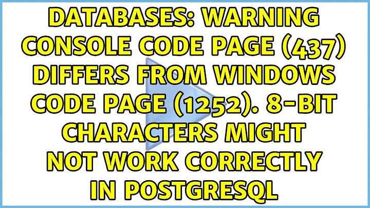 Warning Console code page (437) differs from Windows code page (1252). 8-bit characters might...