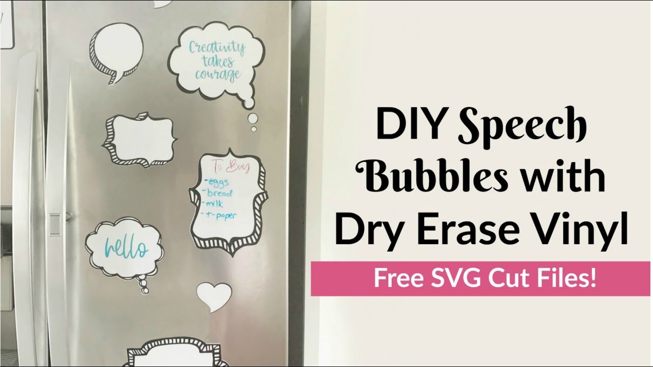 Dry Erase Thought Bubble Whiteboard Vinyl Decal Wall Vinyl 