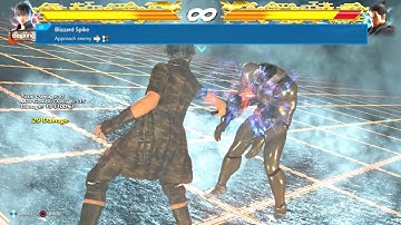 TEKKEN 7 - Noctis Command List - All Attacks + Combos & Rage Art FINAL FANTASY XV Character DLC