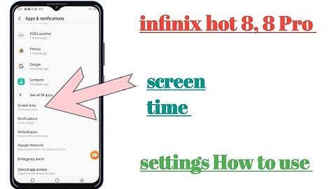 infinix hot 8, 8 Pro screen time setting features || how to use