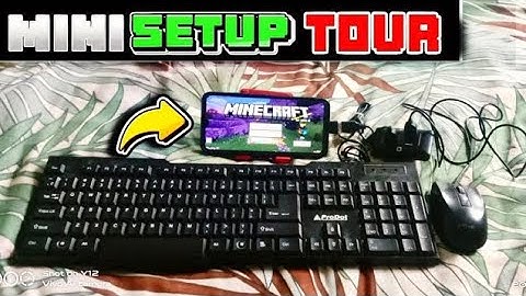 my mini dream setup is complete first time playing Minecraft with keyboard and mouse