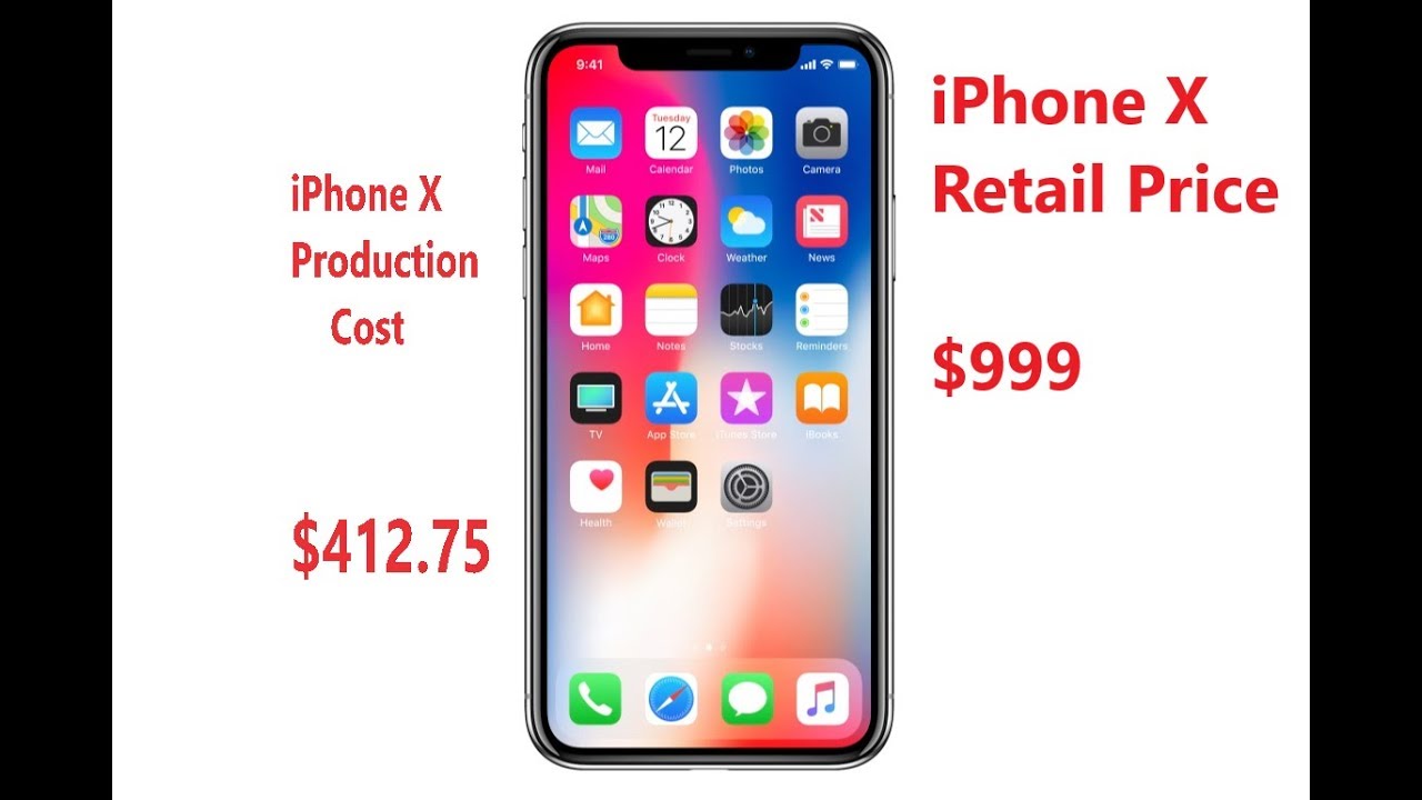 iPhone X Production Cost Vs Retail Price YouTube