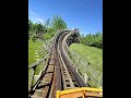 GCI wooden coaster Mystic Timbers front row pov using #oakleymeta #kingsisland #youtubeshorts
