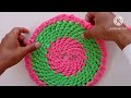 doormat making at home , waste material craft ideas , craft with priya