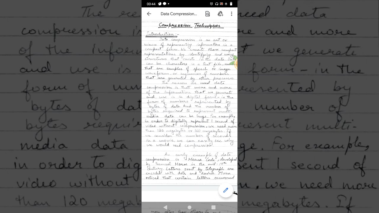 Lecture 1 Introduction To Data Compression And Types YouTube