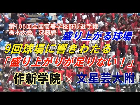 第105回高校野球栃木大会 作新学院×文星芸大附属 ９回両応援団による「盛り上がりが足りない」で球場の雰囲気が最高に！！