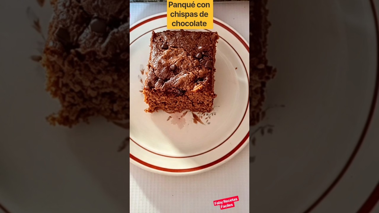 panqué con chispas de chocolate #recetas #comida #postres #panqueque