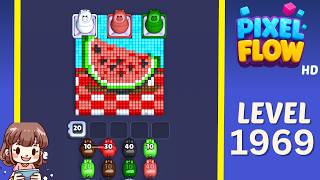 Pixel Flow Level 1969 Solution Walkthrough