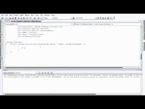 Progress Bar and Button - Visual C++
