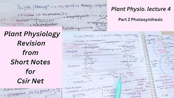 Plant Physiology Revision | Short Notes for CSIR NET, GATE, DBT, ICMR