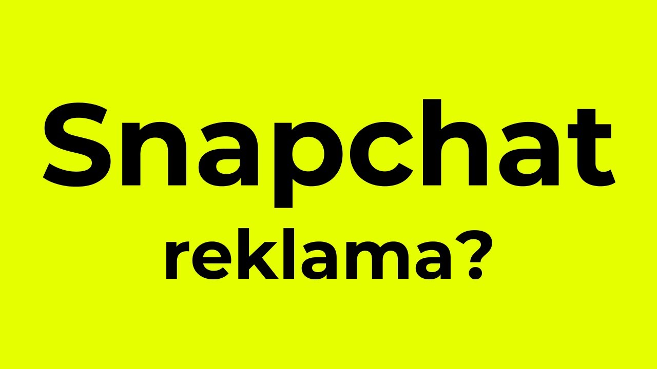 Snapchat-AR reklama? - YouTube