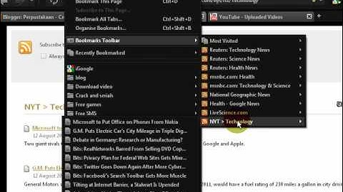 How to put rss feed into firefox bookmarks menu easier
