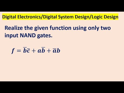Realize The Given Function Using Only Two Input Nand Gates.