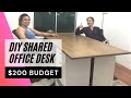 DIY Shared Office Desk | Easy DIY Office Table | Work from Home desk set-up | Home office work desk