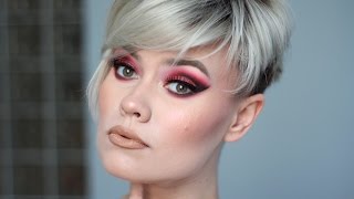 Dramatic Red Cut Crease Makeup Tutorial
