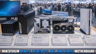 Minisforum N5 Air NAS, Mini AI Workstations, Desk Mini Motherboards And Mini PC Showcaed At CES 2026