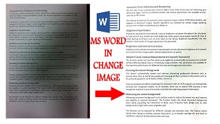How To Clean Dark Image In MS Word || How To Repair Old Document in MSOffice Word Hindi Tutorial screenshot 2