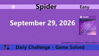 Microsoft Solitaire Collection | Spider Easy - September 29, 2026 | Daily Challenges screenshot 5