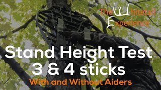 3 and 4 stick stand height test with and without aiders