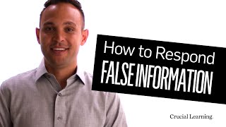How to Respond to False Information