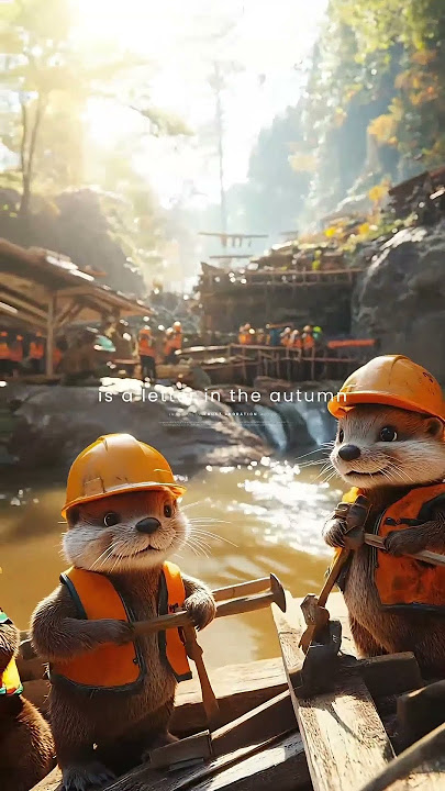 Beaver construction crew: ‘Move that stick. No, that stick.’ 🏗️🦫 #pets  #cute #engineering