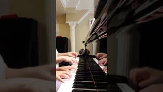 Piano Duet with a 6 y.o. kid - Shave and a Haircut (Piano Adventure Level 2B)
