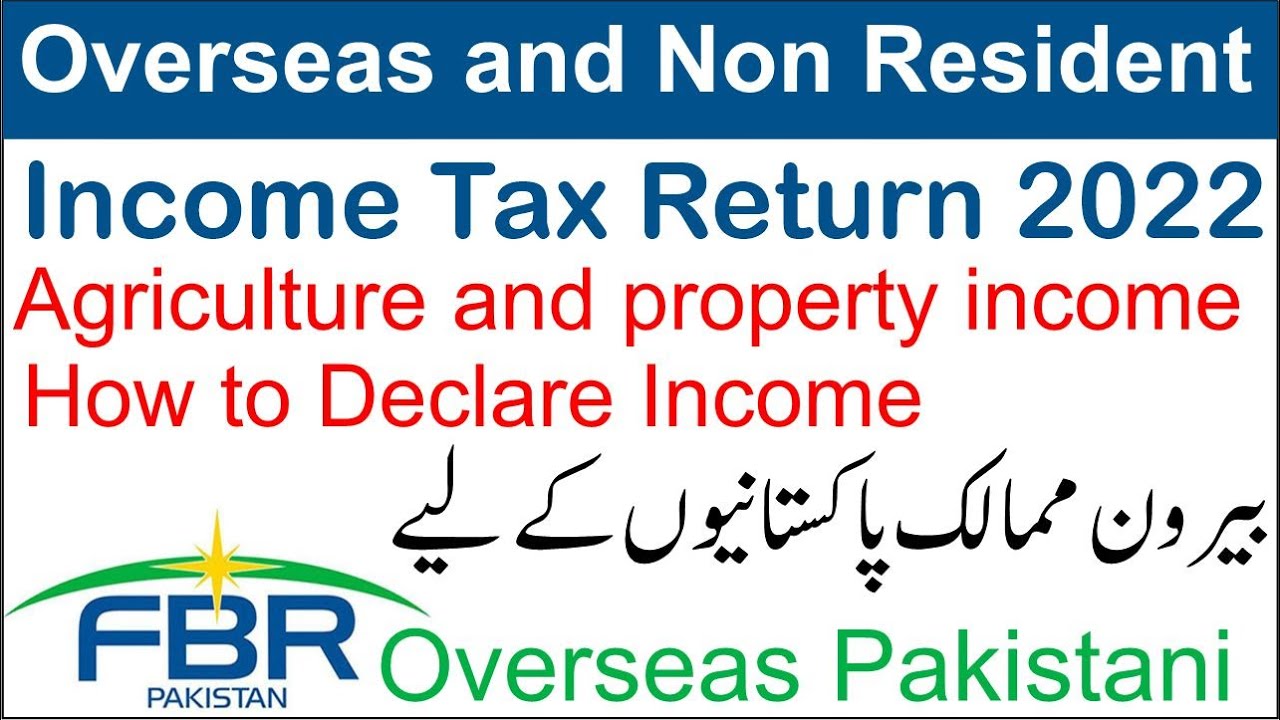 File Tax Return 2022 for NonResident Pakistani how to Tax Return for