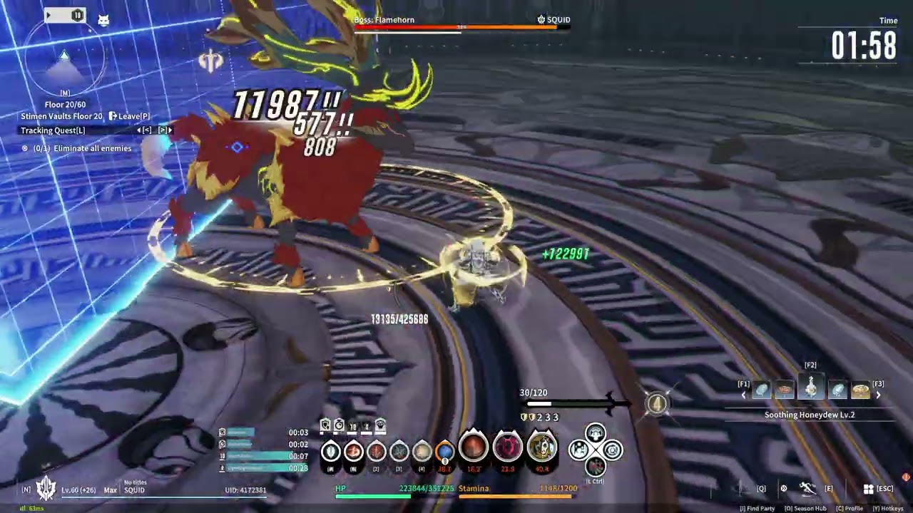 [BPSR] S2 Floor 20 Stimen - 1100 Illusion Strength Self-Sustain Test (Shield Spec)