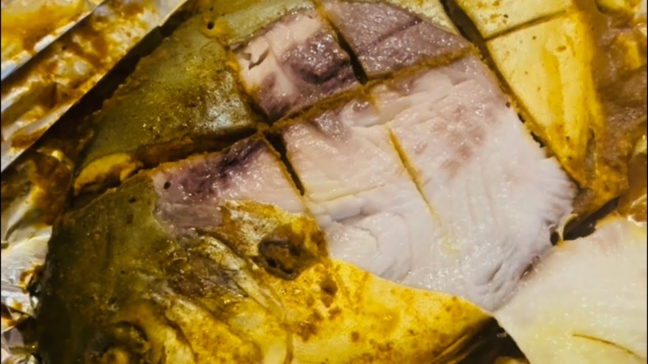 Baked Golden Pompano.