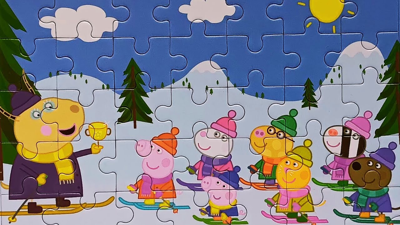 How to Ice skate Peppa Pig | Play Puzzle Channel