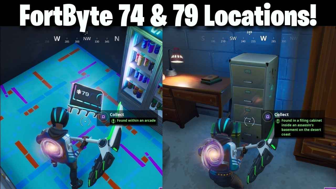 Fortnite FortByte Challenges 74 & 79 Guide Found in an Arcade, Found