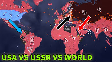 Ultra Tech USA VS Ultra Tech USSR VS World-HOI4 Timelapse