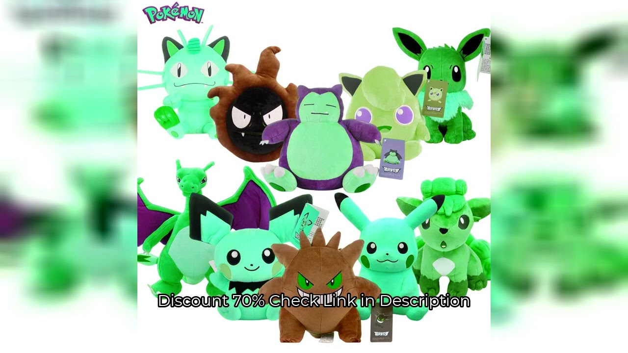 POKEMON Original Plush Toy Gengar Pikachu Charizard Genuine Plush Doll Soft Kawaii Cute Cartoon Pipl