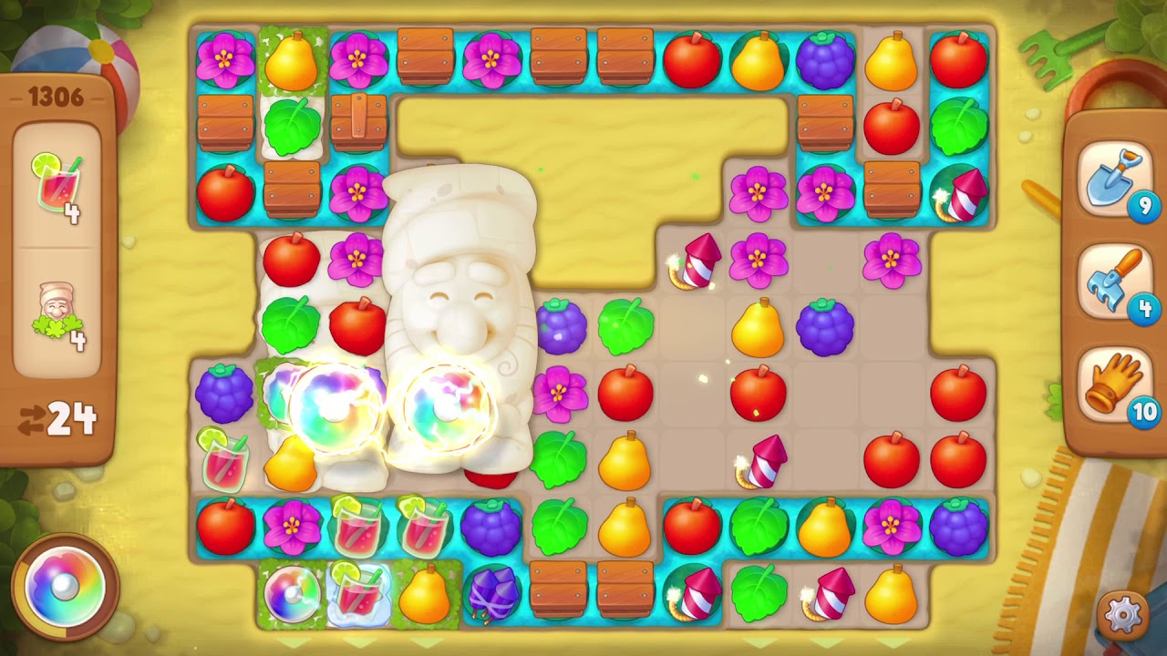 Gardenscapes Level 1306 Walkthrough ‘’FREE Boosters’’ YouTube