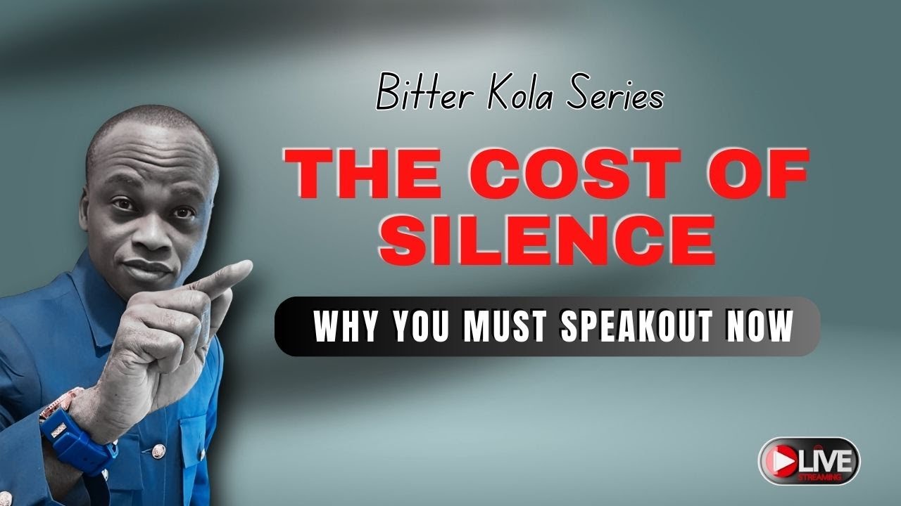 "The Cost of Silence Why YOU Must Speak Out Now! YouTube